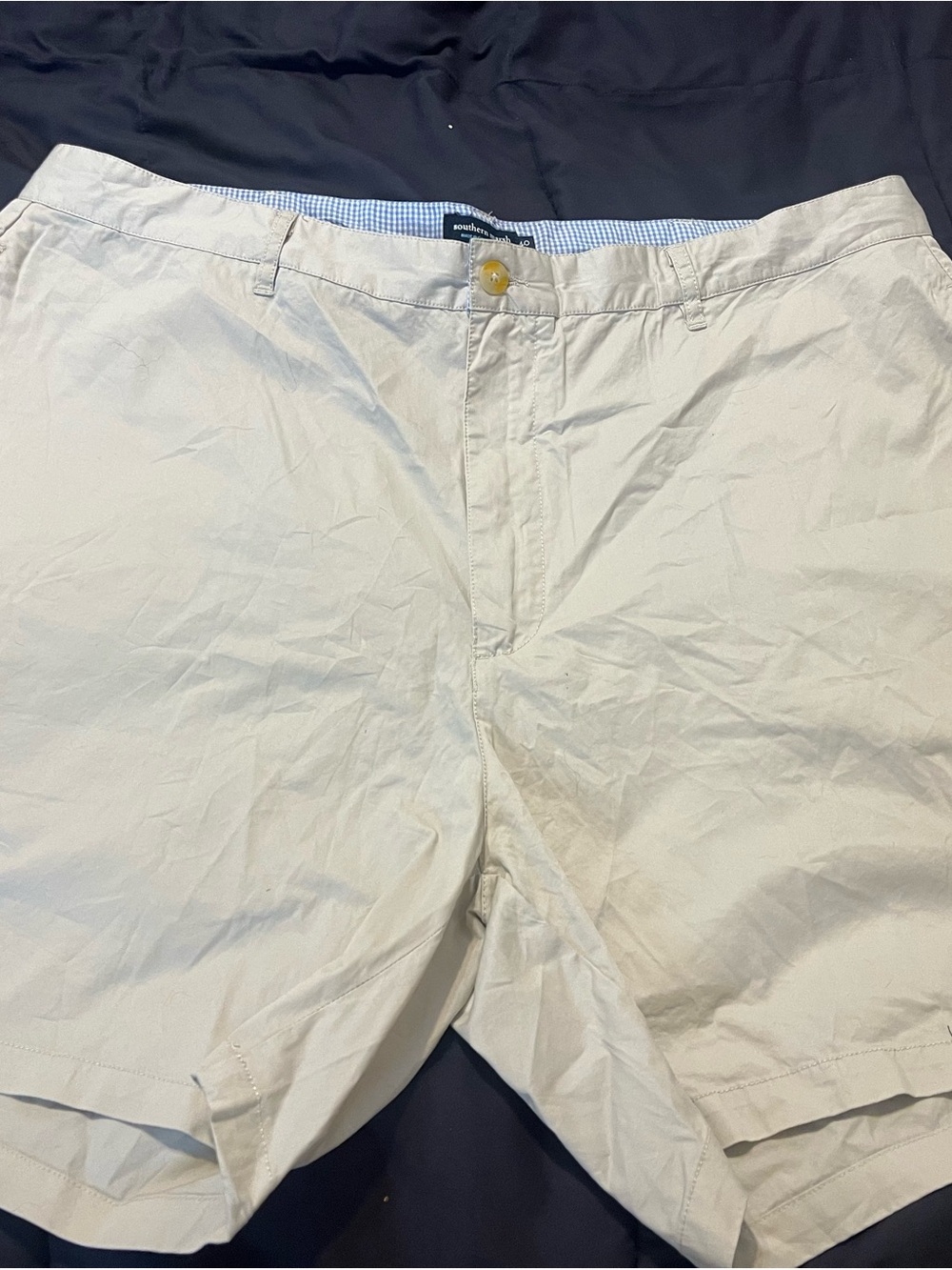 Southern Marsh Light Beige Flat-Front Men’s Shorts